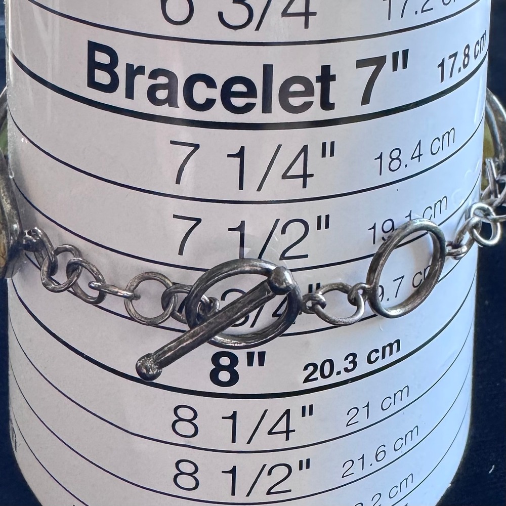 LUC Lucas Lameth Bracelet 925 Silver Abalone Shell Toggle Link 6.75-7.75 11.3g - Picture 3 of 11